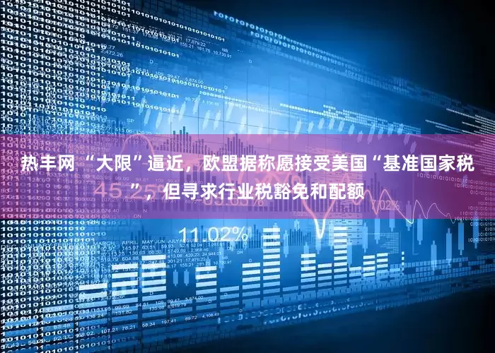 热丰网 “大限”逼近，欧盟据称愿接受美国“基准国家税”，但寻求行业税豁免和配额